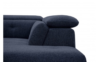 Canapé d'angle droit avec appuis-tête réglables 5 places AVENA