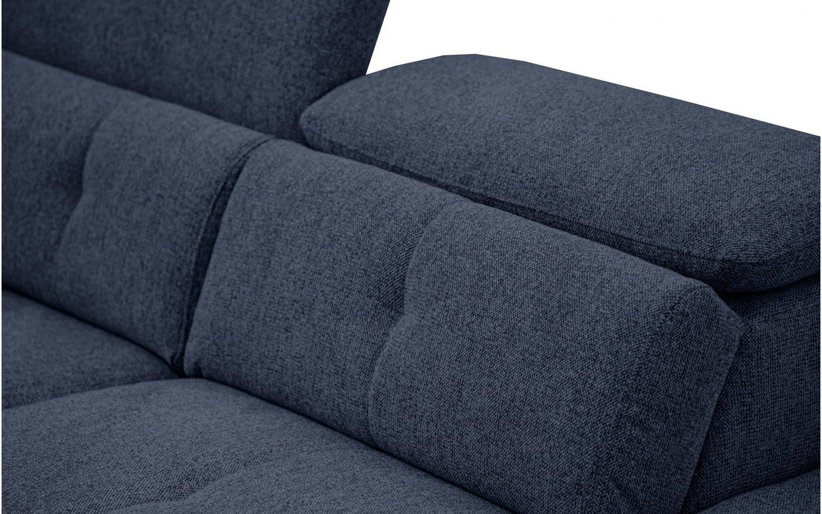 Canapé d'angle droit avec appuis-tête réglables 5 places AVENA