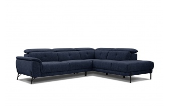 Canapé d'angle droit avec appuis-tête réglables 5 places AVENA