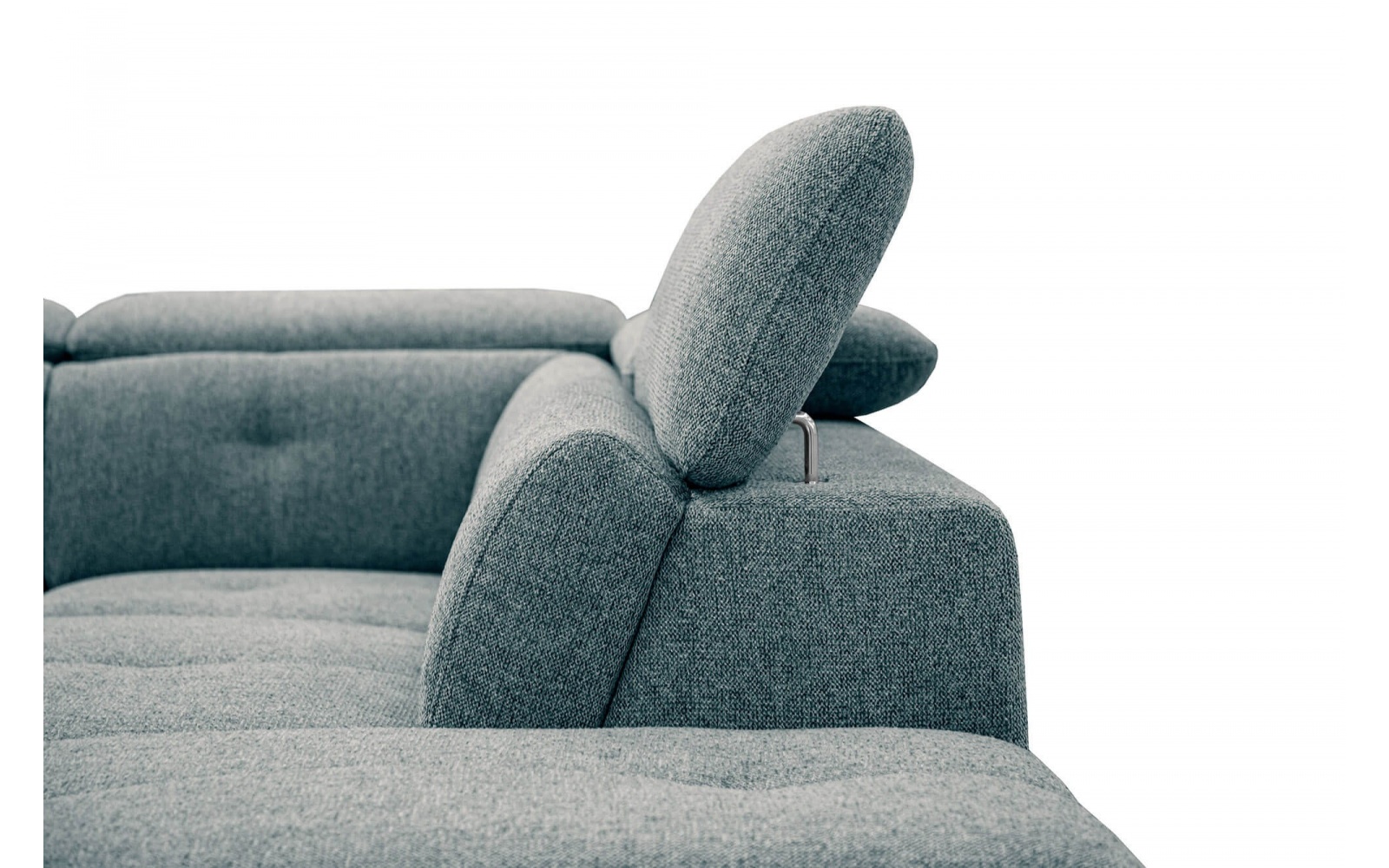 Canapé d'angle droit avec appuis-tête réglables 5 places AVENA