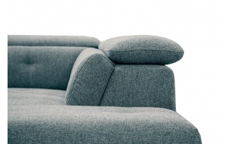 Canapé d'angle droit avec appuis-tête réglables 5 places AVENA