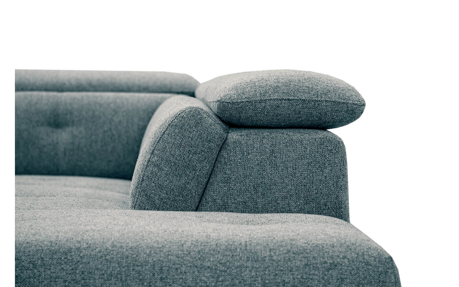 Canapé d'angle droit avec appuis-tête réglables 5 places AVENA