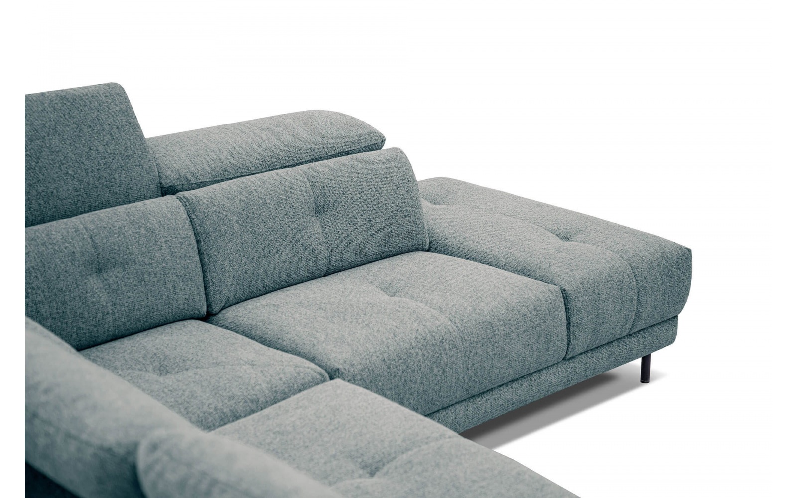 Canapé d'angle droit avec appuis-tête réglables 5 places AVENA