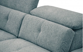 Canapé d'angle droit avec appuis-tête réglables 5 places AVENA