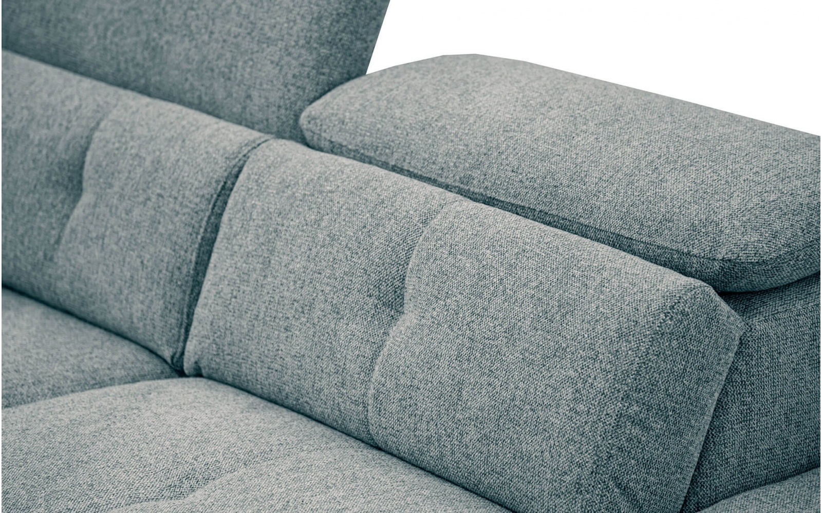 Canapé d'angle droit avec appuis-tête réglables 5 places AVENA