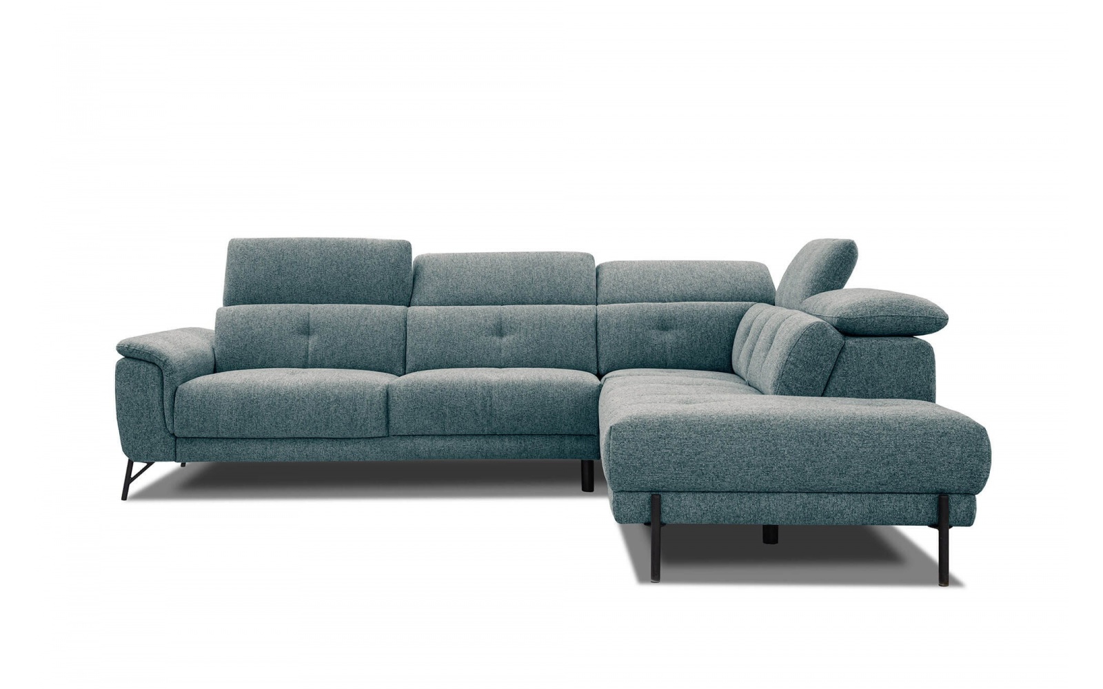 Canapé d'angle droit avec appuis-tête réglables 5 places AVENA