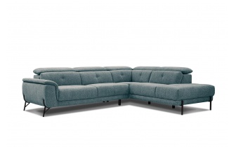 Canapé d'angle droit avec appuis-tête réglables 5 places AVENA