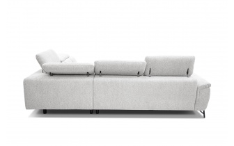 Canapé d'angle droit avec appuis-tête réglables 5 places AVENA