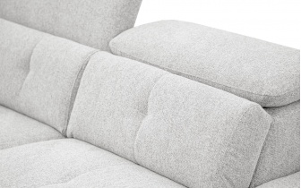 Canapé d'angle droit avec appuis-tête réglables 5 places AVENA