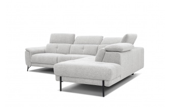 Canapé d'angle droit avec appuis-tête réglables 5 places AVENA