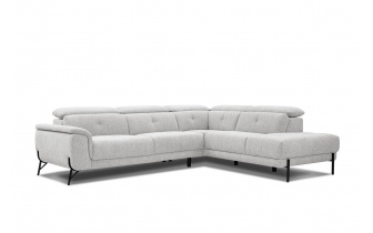 Canapé d'angle droit avec appuis-tête réglables 5 places AVENA