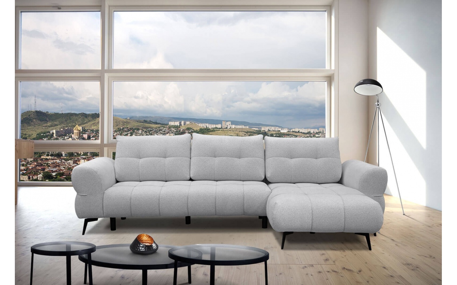 Canapé d'angle droit 4 places SALVINI