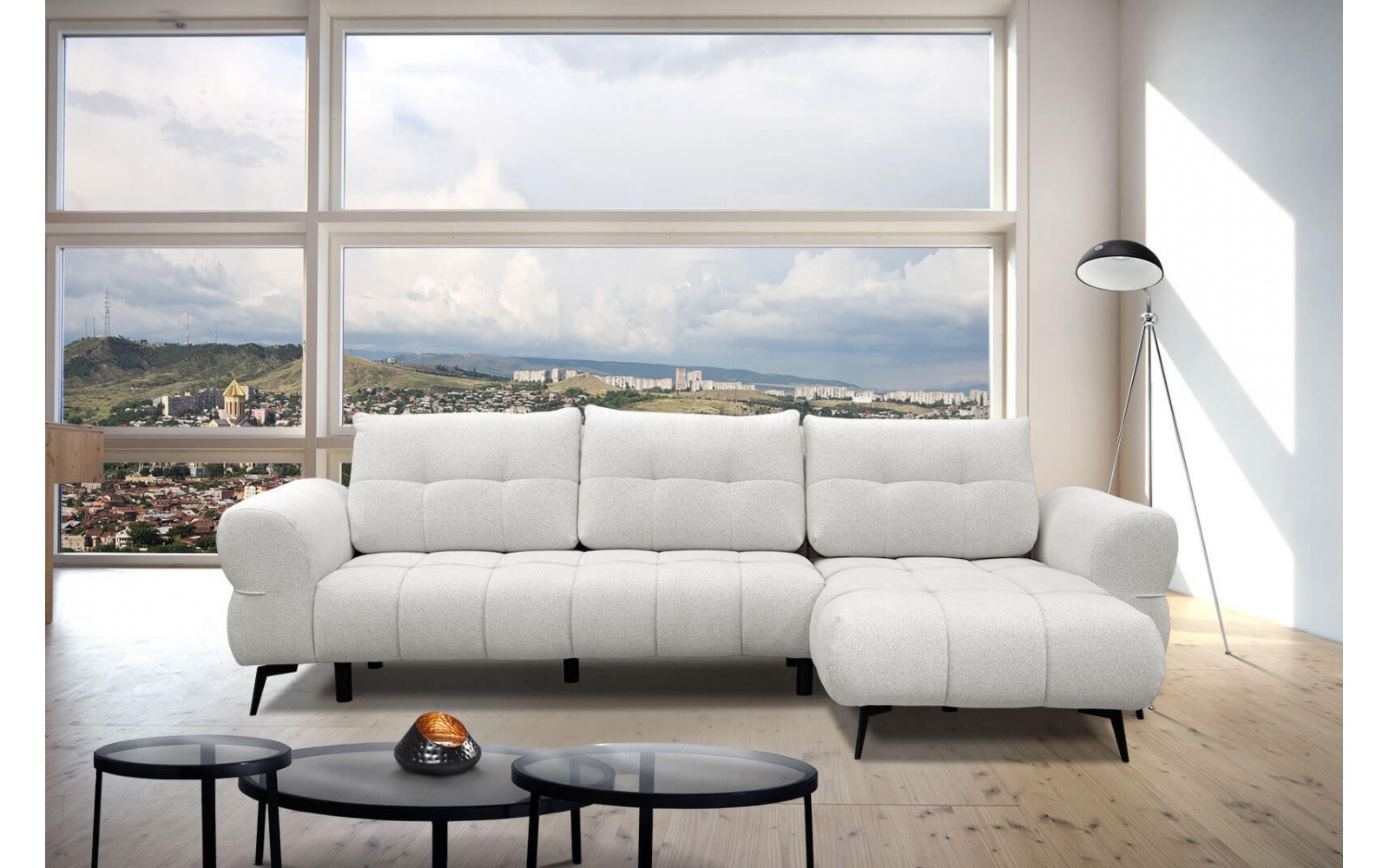 Canapé d'angle droit 4 places SALVINI