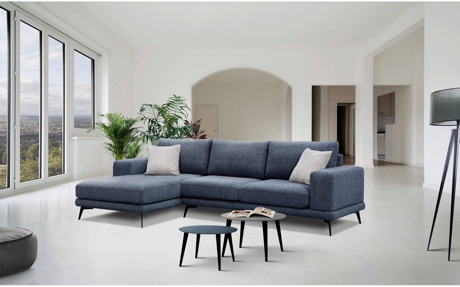 Canapé d'angle gauche 4 places MEDIOLANE