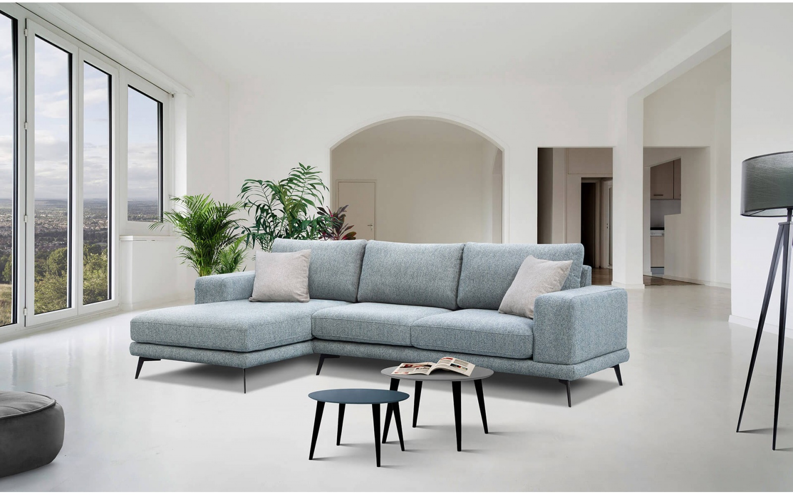 Canapé d'angle gauche 4 places MEDIOLANE