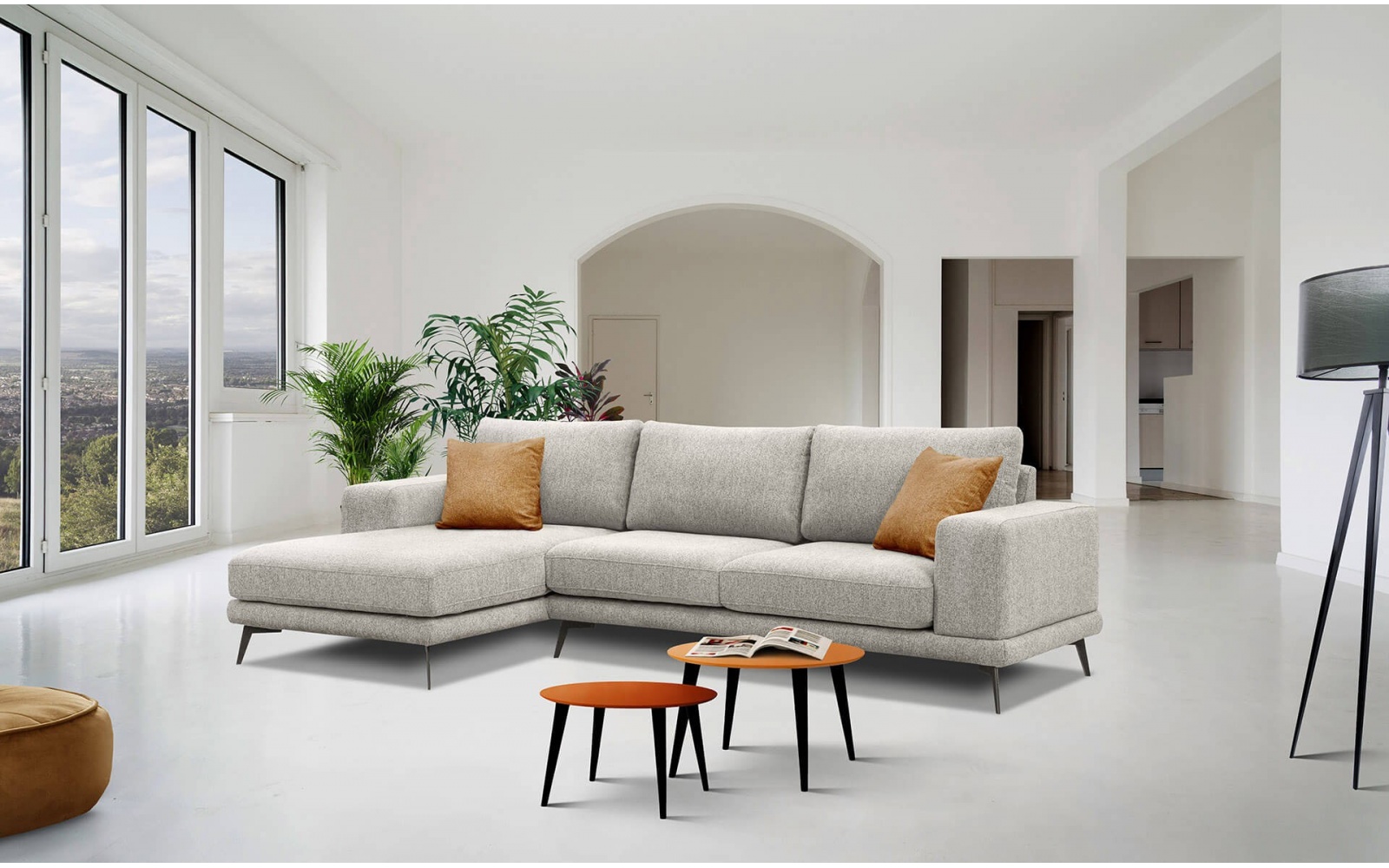 Canapé d'angle gauche 4 places MEDIOLANE