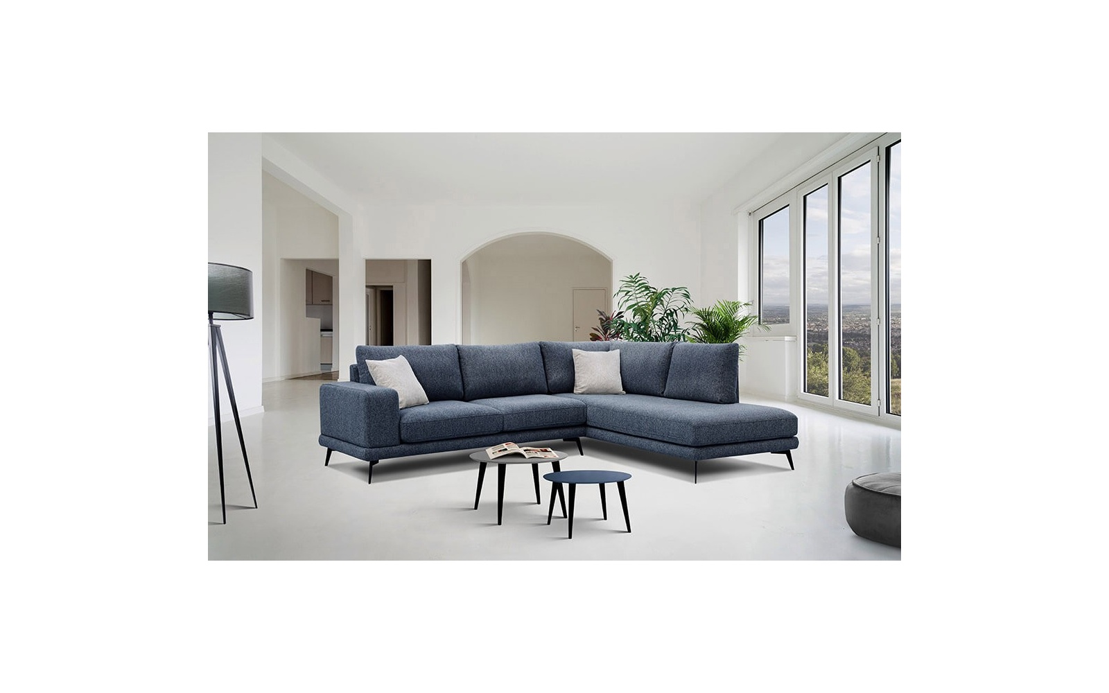 Canapé d’angle droit 5 places MEDIOLANE