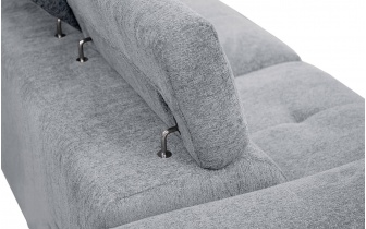 Canapé droit XXL 3 places avec appuis-tête réglables CALVERA