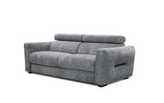 Canapé droit XXL 3 places avec appuis-tête réglables CALVERA