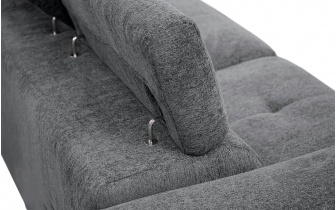 Canapé droit XXL 3 places avec appuis-tête réglables CALVERA