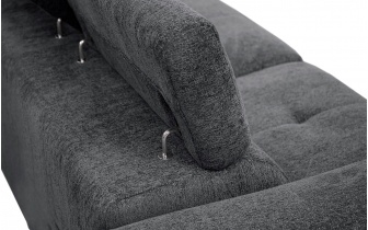 Canapé droit XXL 3 places avec appuis-tête réglables CALVERA