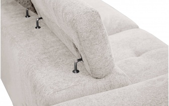 Canapé droit XXL 3 places avec appuis-tête réglables CALVERA