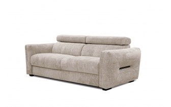 Canapé droit XXL 3 places avec appuis-tête réglables CALVERA