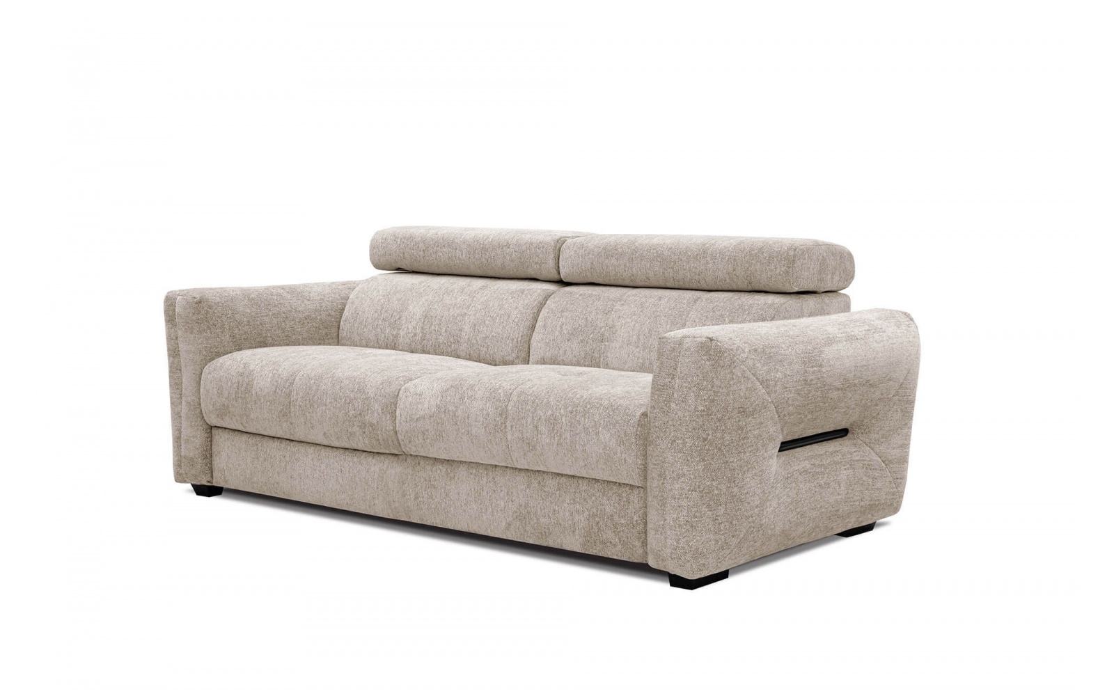 Canapé droit XXL 3 places avec appuis-tête réglables CALVERA