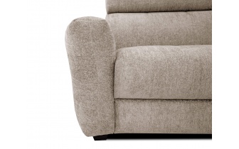 Canapé droit XXL 3 places avec appuis-tête réglables CALVERA