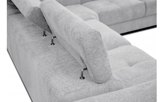 Canapé d'angle droit avec appuis-tête réglables 5 places CALVERA