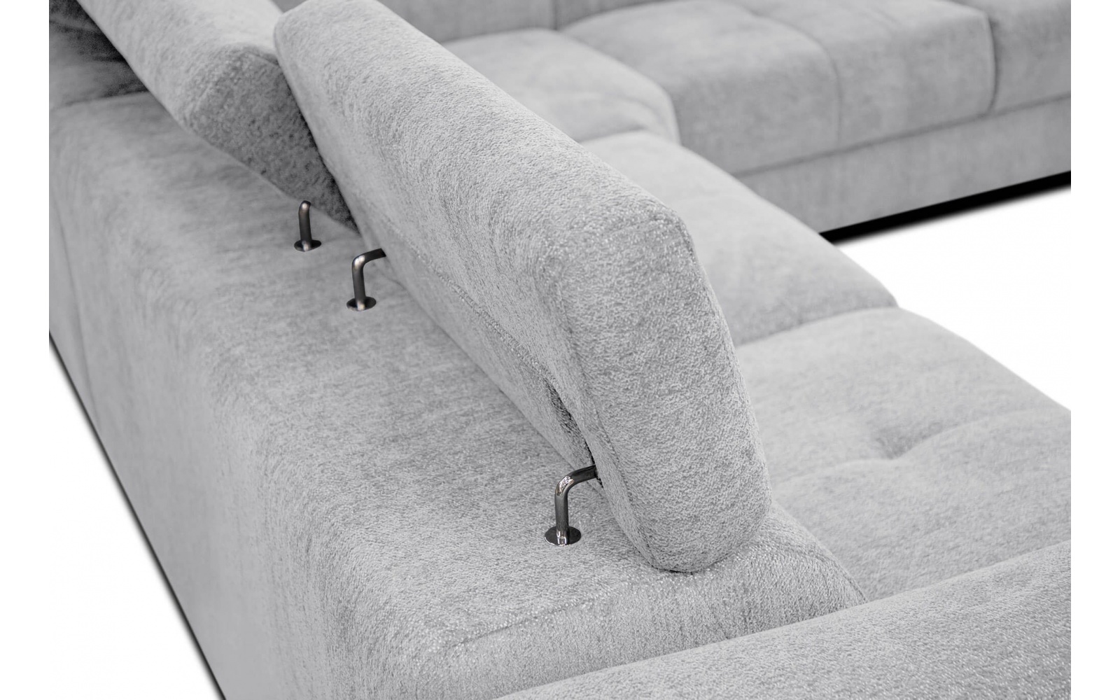 Canapé d'angle droit avec appuis-tête réglables 5 places CALVERA