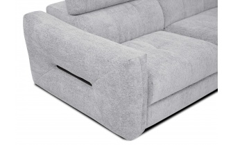 Canapé d'angle droit avec appuis-tête réglables 5 places CALVERA