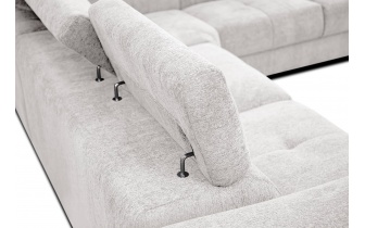 Canapé d'angle droit avec appuis-tête réglables 5 places CALVERA