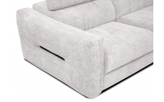 Canapé d'angle droit avec appuis-tête réglables 5 places CALVERA