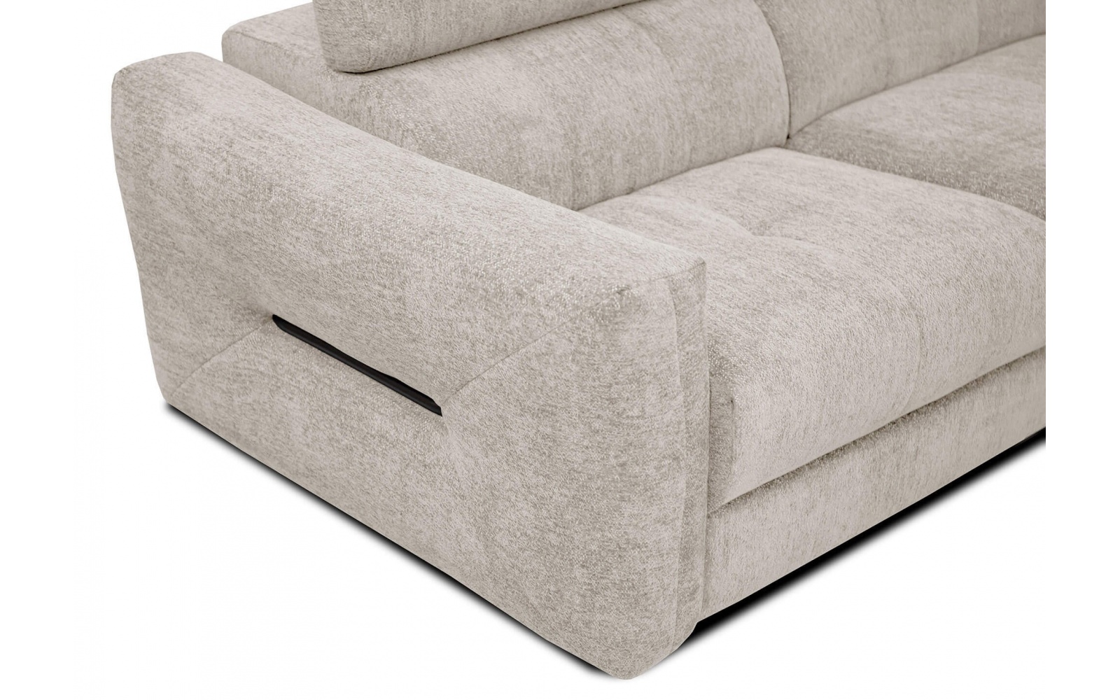 Canapé d'angle droit avec appuis-tête réglables 5 places CALVERA