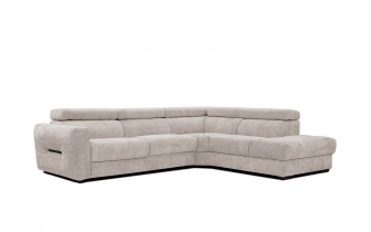 Canapé d'angle droit avec appuis-tête réglables 5 places CALVERA