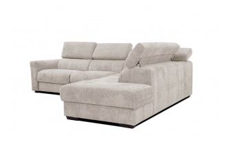 Canapé d'angle droit avec appuis-tête réglables 5 places CALVERA