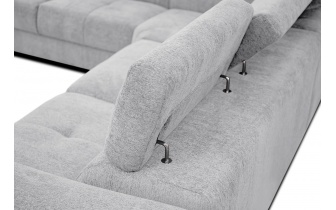 Canapé d'angle gauche avec appuis-tête réglables 5 places CALVERA