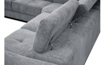 Canapé d'angle gauche avec appuis-tête réglables 5 places CALVERA