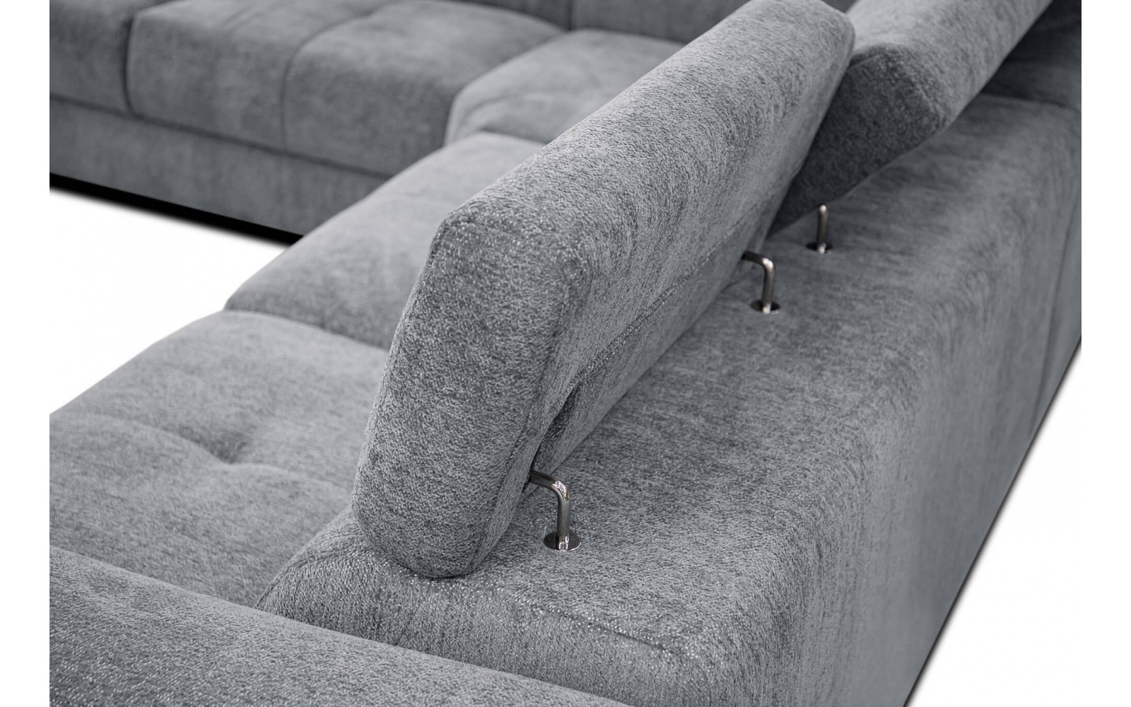 Canapé d'angle gauche avec appuis-tête réglables 5 places CALVERA