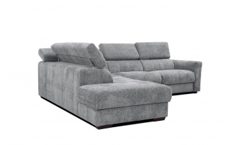 Canapé d'angle gauche avec appuis-tête réglables 5 places CALVERA