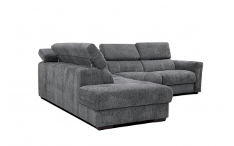 Canapé d'angle gauche avec appuis-tête réglables 5 places CALVERA