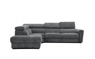 Canapé d'angle gauche avec appuis-tête réglables 5 places CALVERA