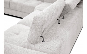 Canapé d'angle gauche avec appuis-tête réglables 5 places CALVERA