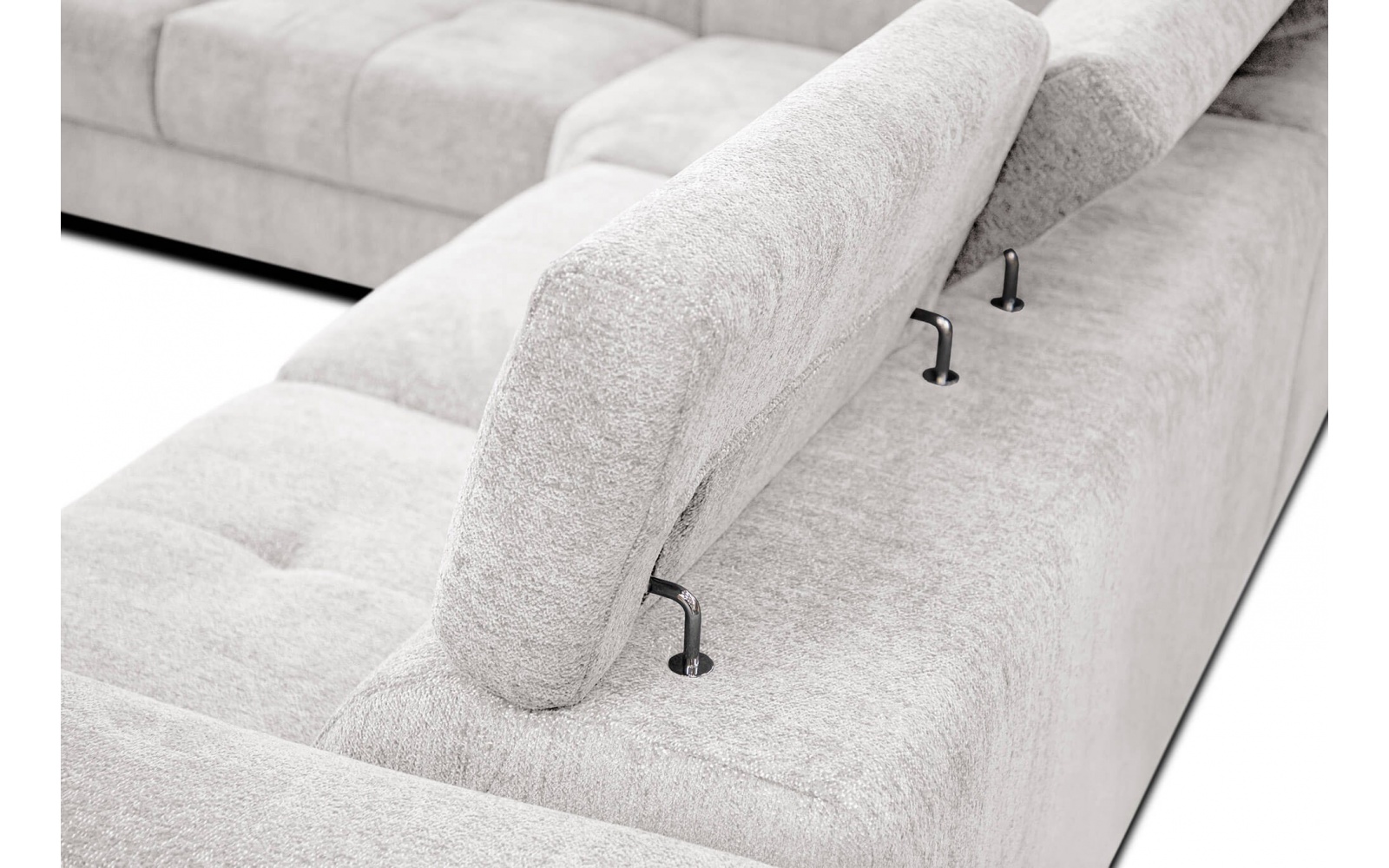 Canapé d'angle gauche avec appuis-tête réglables 5 places CALVERA