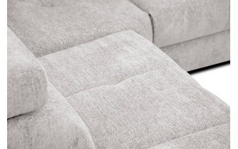 Canapé d'angle gauche avec appuis-tête réglables 5 places CALVERA