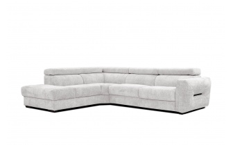 Canapé d'angle gauche avec appuis-tête réglables 5 places CALVERA