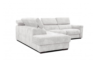 Canapé d'angle gauche avec appuis-tête réglables 5 places CALVERA