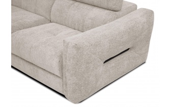 Canapé d'angle gauche avec appuis-tête réglables 5 places CALVERA