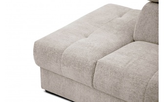 Canapé d'angle gauche avec appuis-tête réglables 5 places CALVERA